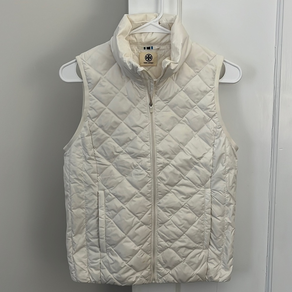 Tory Burch Tory Sport Cream Puffer Vest XS